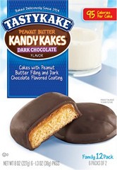 Tastykake Dark Chocolate Flavored Peanut Butter Kandy Kakes 1.3 oz 6 Count