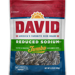 David Roasted and Salted Reduced Sodium Sunflower Seeds Original Flavor