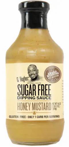 G Hughes Smokehouse Zero Sugar Honey Mustard Flavored Dipping Sauce, 18 oz