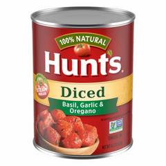 Hunt's Diced Tomatoes With Basil Garlic & Oregano - 14.5 Oz