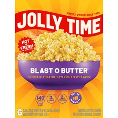 Jolly Time Blast O Butter Microwave Popcorn 6 3.2 oz Bags 6 ea Box