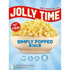 Jolly Time Simply Popped Butter Microwave Popcorn 6.3 oz Bags 6 ea Box