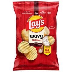 Lay's Wavy Potato Chips, Original Flavor, 7.75 oz Bag