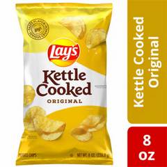 Lay's Kettle Cooked Original Sea Salt Potato Chips, 8 oz
