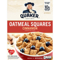 Quaker Cinnamon Oatmeal Squares Cereal, 14.5 oz
