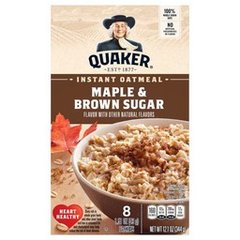 Quaker Instant Oatmeal Maple & Brown Sugar 8 Count 12.1 oz