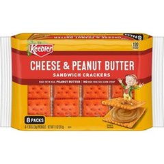 Keebler Cheese & Peanut Butter Sandwich Cracker Packs, 8 ct