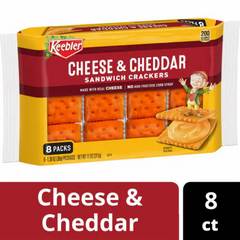 Keebler Sandwich Crackers Cheese and Cheddar 8 Count 11 oz