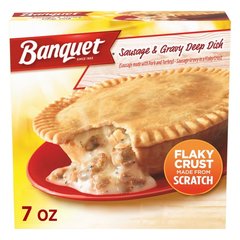 Banquet Sausage & Gravy Deep Dish Pot Pie Frozen Meal, 7 oz