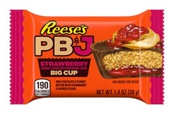 Reese's Big Cup Pb&j Strawberry Milk Chocolate Peanut Butter Cup Candy Pack 1.4 oz 1.4 oz