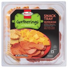 Hormel Gatherings Snack Tray - Pepperoni Mild Cheddar & Crackers 14 oz