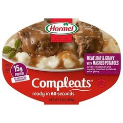Hormel Compleats Meatloaf & Gravy with Mashed Potatoes Microwavable