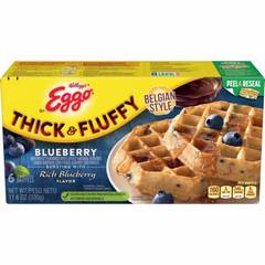 Eggo Thick & Fluffy Frozen Waffles - Blueberry, 6 ct