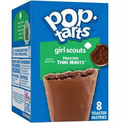Pop-tarts Girl Scouts Frosted Thin Mint Chocolate Filling Toaster Pastries - 13.5 oz 8ct