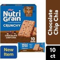 Nutri Grain Crunchy Bars Chocolate Chip Chia 10 Count 7 oz