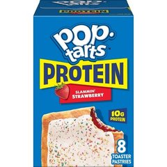 Pop Tarts Protein Toaster Pastries Slammin' Strawberry 8 Count 14.3 oz