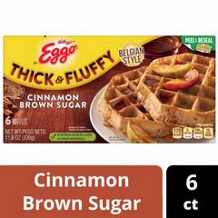 Eggo Thick & Fluffy Frozen Waffles - Cinnamon Brown Sugar, 6 ct