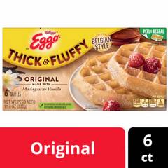 Eggo Thick & Fluffy Frozen Waffles - Original, 6 ct