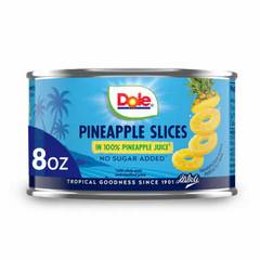 Dole Pineapple Slices in 100% Pineapple Juice, 8 oz
