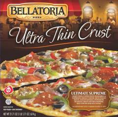 Bellatoria Ultra Thin Crust Ultimate Supreme Pizza 21.71 oz Box