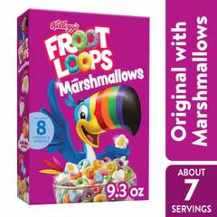 Kellogg's Froot Loops with Marshmallows Breakfast Cereal, 12g Whole Grains, 9.3 oz