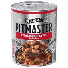 Progresso Pitmaster Steakhouse-Style Steak & Bean Soup, 18.50 oz