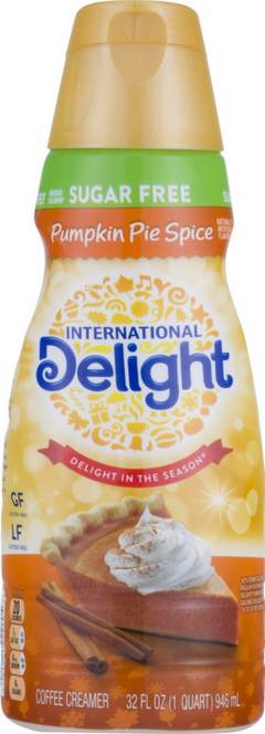 International Delight Zero Sugar Pumpkin Pie Spice Coffee Creamer Bottle 32 fl oz