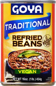 Goya Traditional Vegan Refried Beans, 16 oz