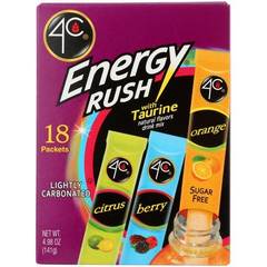 4C Sugar Free Energy Rush Drink Mix Variety Pack - 18 ct