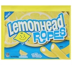 Lemonhead Ropes Candies 9 Ounce Laydown Bag 9 oz