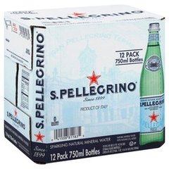 S.Pellegrino Sparkling Natural Mineral Water - 12 pk