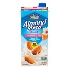 Almond Breeze Unsweetened Vanilla Shelf Stable Almondmilk 32 oz 32 fl oz Brick