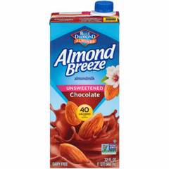 Almond Breeze Unsweetened Chocolate Shelf Stable Almondmilk 32 oz 32 fl oz Brick