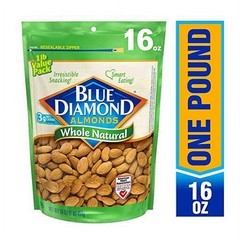 Blue Diamond Whole Natural Almonds 16 oz 16 oz Pouch
