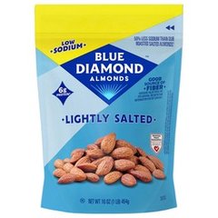 Blue Diamond Low Sodium Lightly Salted Almonds 16 oz 16 oz Pouch