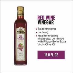 Filippo Berio Red Wine Vinegar - 16.9 Fl. Oz.