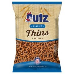 Utz Extra Thin Pretzels - 16oz: Tree Nut Free, Salt Flavor