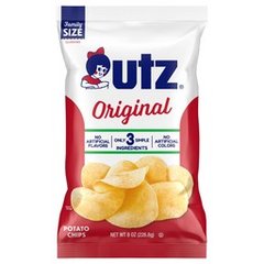 Utz Original Potato Chips - 8oz: Gluten-Free, Tree Nut Free, Salt Flavor