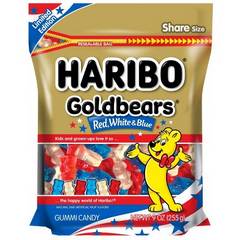Haribo Goldbears Candy Red White and Blue Share Size 9 oz