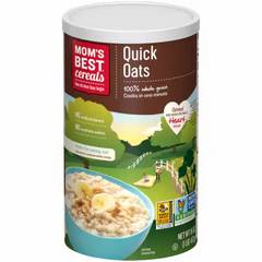 Mom's Best Quick Whole Grain Oats Quick Rolled Oats Hearty 16 oz Tube 16 oz