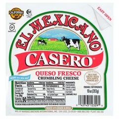 El Mexicano Casero Queso Fresco Cheese 10 oz