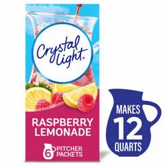 Crystal Light Zero Sugar Raspberry Lemonade Drink Mix Packets