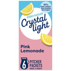 Crystal Light Zero Sugar Pink Lemonade Drink Mix Packets