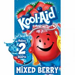 Kool Aid Unsweetened Drink Mix 1 Packet for Flavorful Hydration and Shareable Refreshment Mixed Berry Good Source of Vitamin C Caffeine Free 0.22 oz