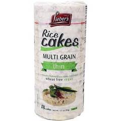 Lieber's Thin Multi Grain Rice Cakes 18 Pack