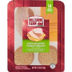 Hillshire Farm Sliced Refrigerated Snack Boxes Protein 2.76 oz Turkey Cheddar Cheese Wheat Crackers Snack Pack