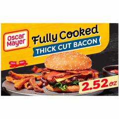 Oscar Mayer Fully Cooked Thick Cut Naturally Hardwood Smoked Bacon 2.52 Oz