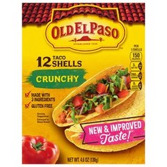Old El Paso Crunchy Taco Shells Gluten Free Meal Prep 12 ct 4.6 oz 12 ea Box