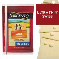 Sargento Ultra Thin Swiss Sliced Cheese 18 Slices 6.84 oz