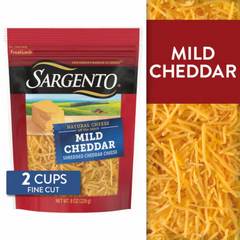 Sargento Mild Cheddar Shredded Cheese Fine Cut 8 oz 8 oz